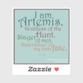 Göttin des Aufklebers "Jagd" Aufkleber (Blatt)