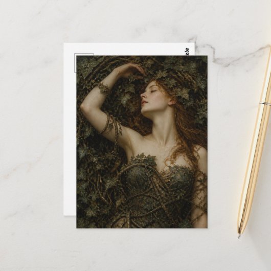 Göttin des Efeus Postkarte (Vorderseite/Rückseite Beispiel)