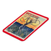 Göttin des Fahrrads, Werbung, Vintag Magnet (Linke Seite)