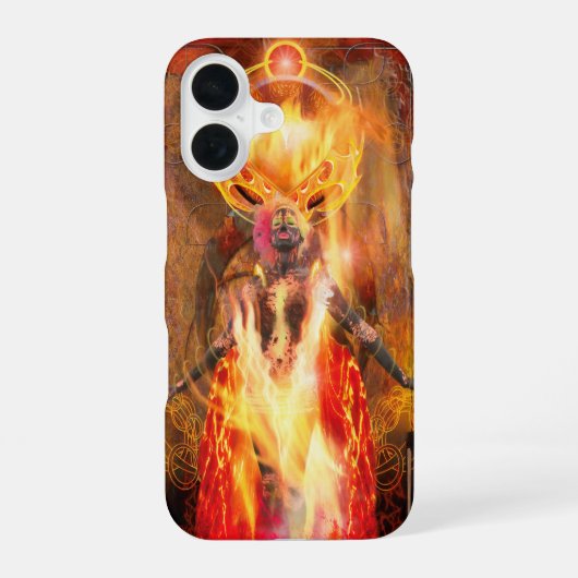 Göttin des Feuers PELE iPhone 16 Hülle (Rückseite)
