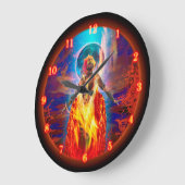 Göttin des Feuers PELE LUNA MELTDOWN Große Wanduhr (Winkel)