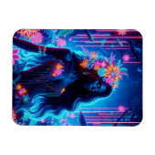 Göttin des Lichneons glühende Forest Fantasy Art Magnet (Horizontal)