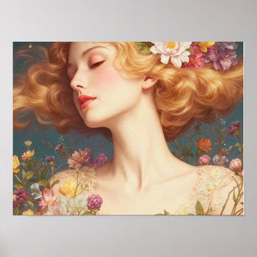 „Göttin des Lichts – Flüstern der Blüten“ Poster (Vorne)
