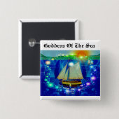 Göttin des Meeres Button (Vorne & Hinten)