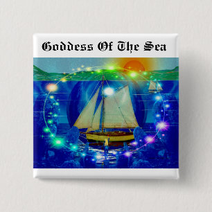 Göttin des Meeres Button