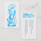 Göttin des Meeres mit Anker und Blick auf den Hori Visitenkarte (Vorne/Hinten)
