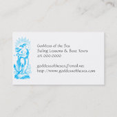 Göttin des Meeres mit Anker und Blick auf den Hori Visitenkarte (Rückseite)