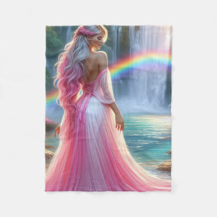 Göttin des Regenbogenwals Fleecedecke