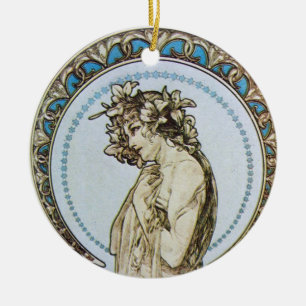 Göttin des Türkisen Mondes Keramikornament