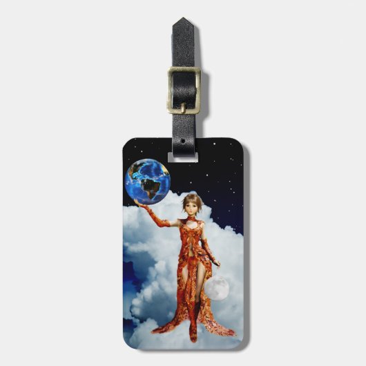 Göttin des Universums Gepäckanhänger (Vorderseite vertikal)