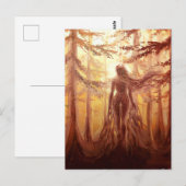 Göttin des Waldes Postkarte (Vorne/Hinten)