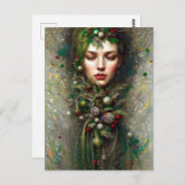 Göttin des Weihnachtens Postkarte (Vorne/Hinten)