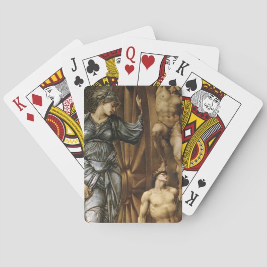 Göttin, die das Glücksrad dreht (Burne-Jones) Spielkarten (Rückseite)
