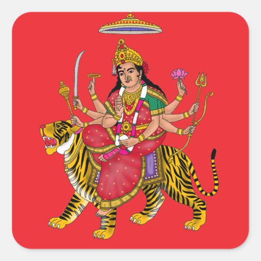 Göttin Durga Aufkleber (Vorderseite)