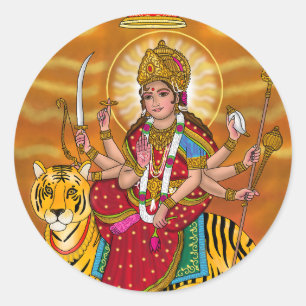 Göttin Durga Aufkleber