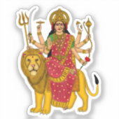 Göttin Durga Aufkleber (Vorderseite)