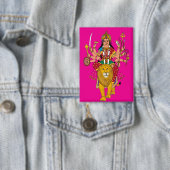 Göttin Durga Button – Göttliche Hindu-Devi Spiritu (Insitu)