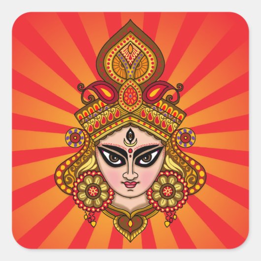 Göttin Durga Gesicht Aufkleber (Vorderseite)