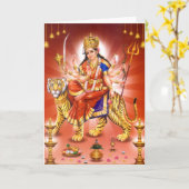 Göttin Durga (hinduistische Göttin) Karte (Gelbe Blume)