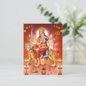 Göttin Durga (hinduistische Göttin) Postkarte (Stehend Vorderseite)