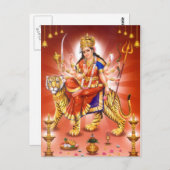 Göttin Durga (hinduistische Göttin) Postkarte (Vorne/Hinten)