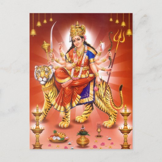 Göttin Durga (hinduistische Göttin) Postkarte (Vorderseite)
