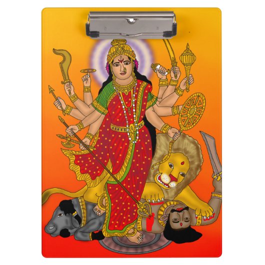 Göttin Durga Klemmbrett (Vorderseite)