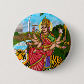 Göttin Durga Knopf Button (Vorderseite)