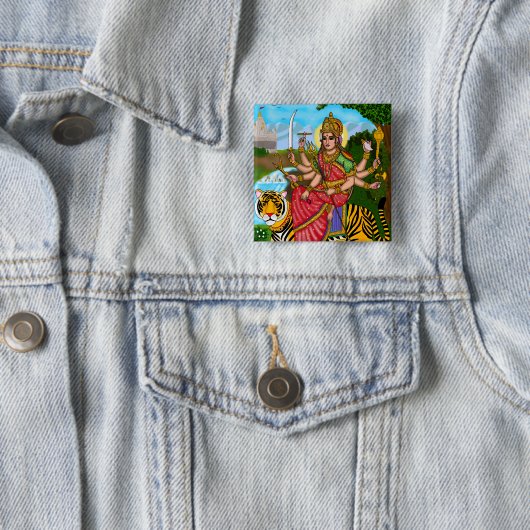 Göttin Durga Knopf Button (Beispiel)