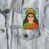 Göttin Durga Knopf Button (Insitu)