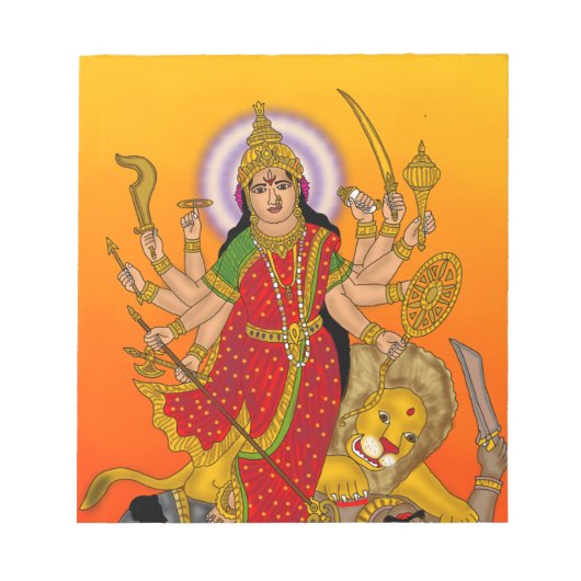 Göttin Durga Notizblock (Vorderseite)