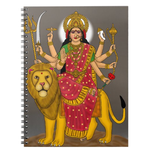 Göttin Durga Notizbuch Notizblock (Vorderseite)