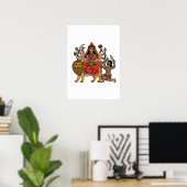 Göttin Durga Poster (Heimbüro)