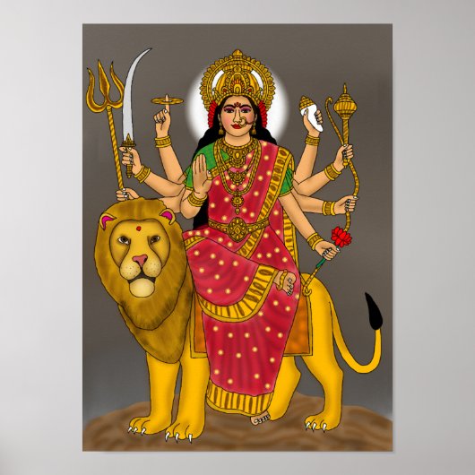 Göttin Durga Poster (Vorne)