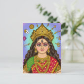 Göttin Durga Postkarte (Stehend Vorderseite)