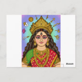 Göttin Durga Postkarte (Rückseite)