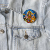 Göttin Durga Retro Vintage Knopf Button (Beispiel)