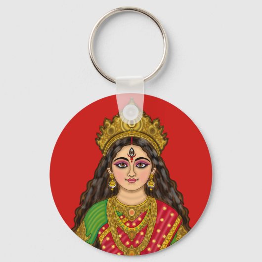 Göttin Durga Schlüsselanhänger (Vorderseite)