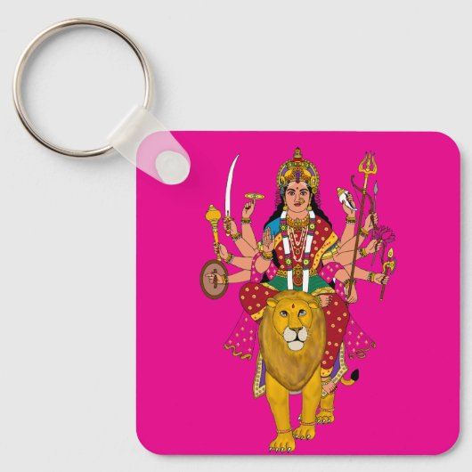 Göttin Durga Schlüsselanhänger (Vorderseite)