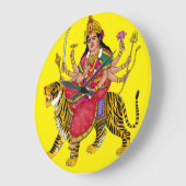 Göttin Durga-Uhr Große Wanduhr (Winkel)