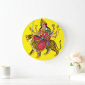 Göttin Durga-Uhr Große Wanduhr (Zuhause)