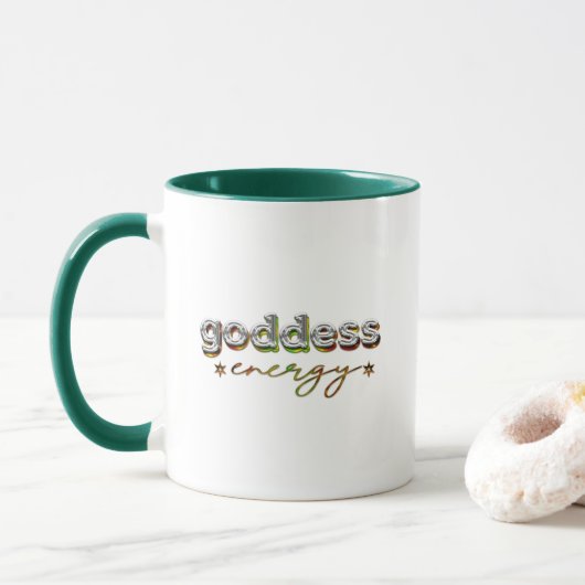 Göttin Energie (bunt) Tasse (Mit Donut)