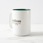 Göttin Energie (bunt) Zweifarbige Tasse (Vorderseite Links)