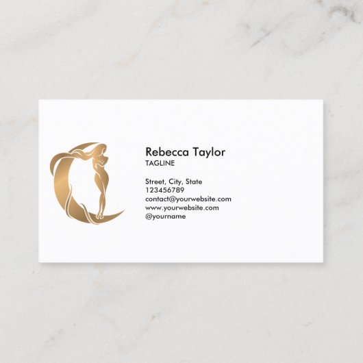 Göttin feminine celestiale mystische Heilerleben K Visitenkarte (Rückseite)