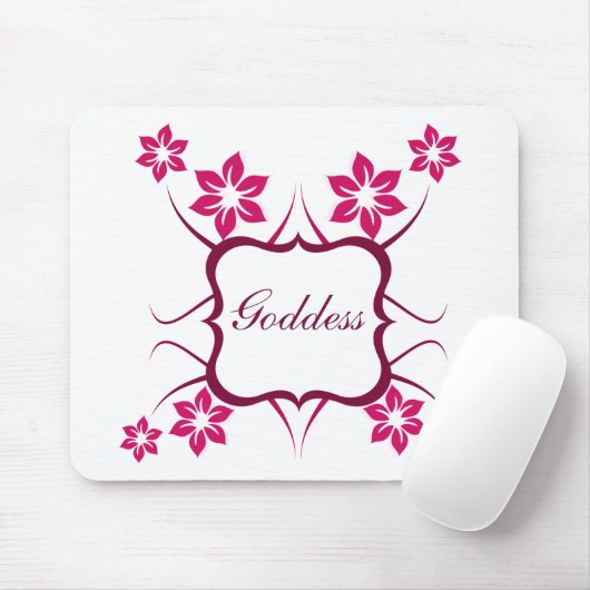 Göttin Floral Mousepad, Magenta Mousepad (Mit Mouse)