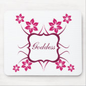 Göttin Floral Mousepad, Magenta Mousepad (Vorne)
