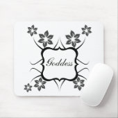 Göttin florale Mousepad, dunkelgrau Mousepad (Mit Mouse)