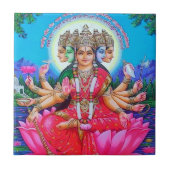 Göttin Gayatri Devi Gottheit Fliese (Vorderseite)