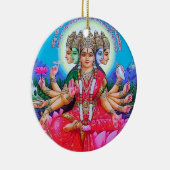 Göttin Gayatri Devi Gottheit Keramik Ornament (Rechts)