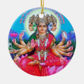 Göttin Gayatri Devi Gottheit Keramik Ornament (Vorne)